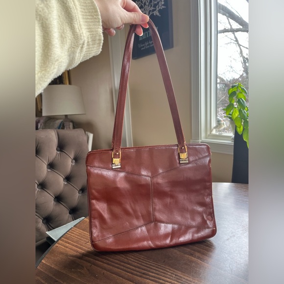 Vintage Brown Leather Lou Taylor Purse - Picture 1 of 8
